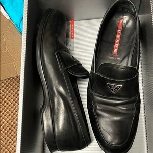 Prada Men's Classic Black Slip-On Loafers